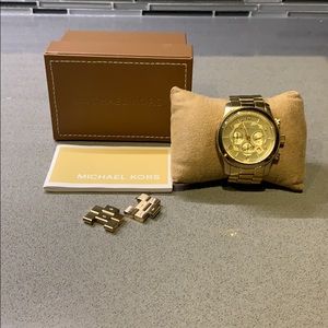 Gold Michael Michael Kors Chronograph Watch